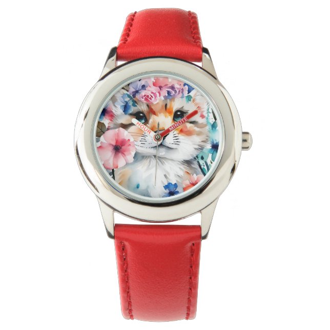 Vintage retro cute design for kids  watch (Front)