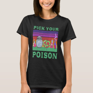 Vintage Retro Cute Pick Your Poison Halloween T-Shirt