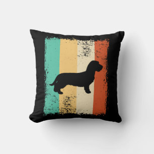 Vintage Retro Dachshund Wirehaired Cushion