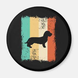 Vintage Retro Dachshund Wirehaired Magnet