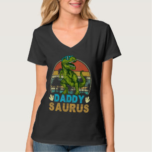 Vintage Retro Daddysaurus Dinosaur Trex T-Shirt