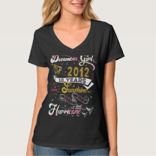 Vintage Retro December girl 2012 10 Years Old 10th T-Shirt