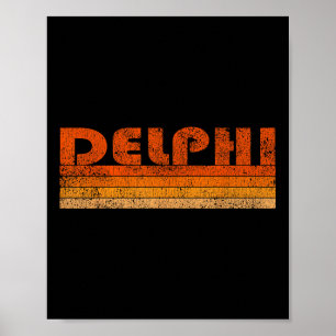 Vintage Retro Delphi Greece Poster