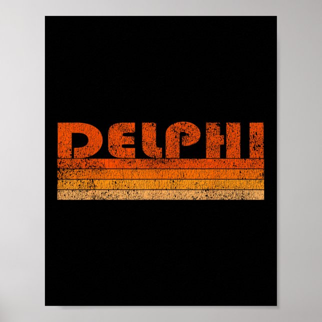 Vintage Retro Delphi Greece  Poster (Front)