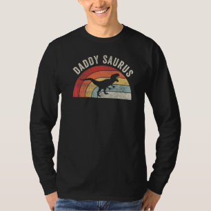 Vintage Retro Dinosaur Daddy Saurus Daddysaurus 2 T-Shirt
