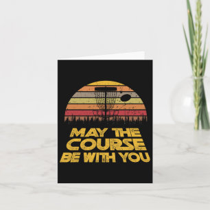 Vintage Retro Disc Golf May The Course Be With You Card