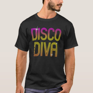 Vintage Retro Disco Diva 70s 80s Family Party Danc T-Shirt