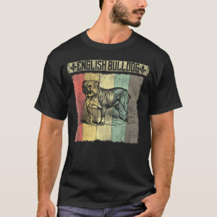 Vintage Retro Distressed English Bulldog Tee