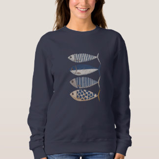 Vintage Retro Distressed Sardine,Custom Fisherman Sweatshirt