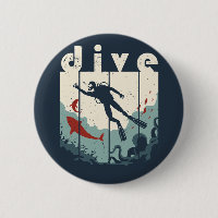 Vintage Retro Dive Scuba Diving Diver