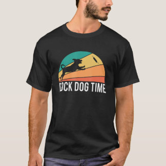 Vintage Retro Dock Dog Time Jumping Dogs Water Spo T-Shirt