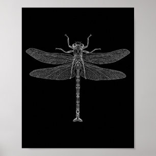 Vintage Retro Dragonfly Poster