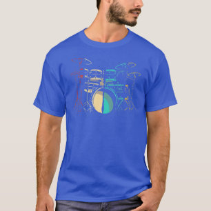 Vintage Retro Drums Drum Sticks Drumming Drummer  T-Shirt
