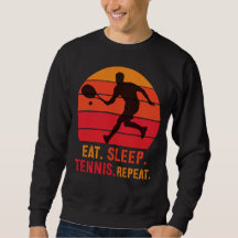Vintage Retro Eat Sleep Tennis Repeat