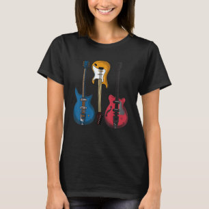 Vintage Retro Electric Guitar Classic Musician T-Shirt