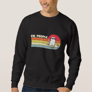 Vintage Retro Ew People Cat Sweatshirt