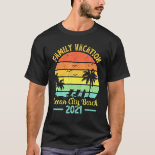Vintage Retro Family Vacation 2021 Maryland Ocean T-Shirt