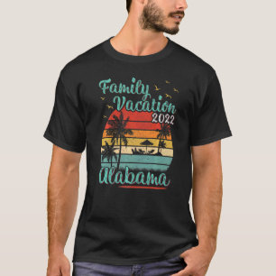 Vintage Retro Family Vacation 2022 Alabama Beach T-Shirt