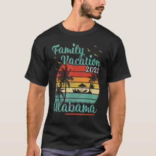 Vintage Retro Family Vacation 2022 Alabama Beach T-Shirt