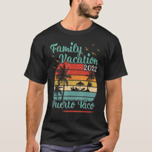Vintage Retro Family Vacation 2022 Puerto Rico Bea T-Shirt