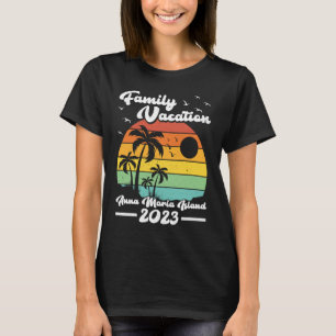 Vintage Retro Family Vacation 2023 Anna Maria Isla T-Shirt