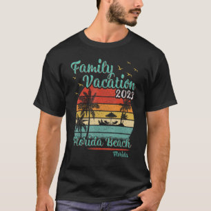 Vintage Retro Family Vacation 2023 Florida Beach T-Shirt