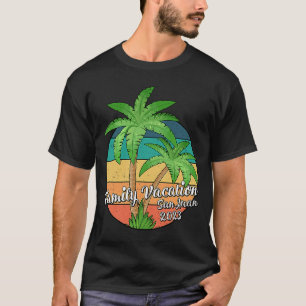 Vintage Retro Family Vacation 2023 San Juan Beach T-Shirt