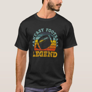 Vintage Retro Fantasy Football Legend Champion Win T-Shirt