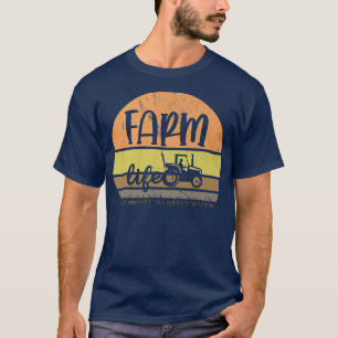 Vintage Retro Farm Life Tractors Farmers T-Shirt