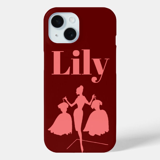Vintage Retro Fashiion Silhouette Case-Mate iPhone Case (Back)
