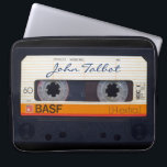 Vintage Retro Fashioned 80s Mixtape Audio Cassette Laptop Sleeve<br><div class="desc">Old audio cassette to personalise with your name. Neoprene laptop sleeve.</div>