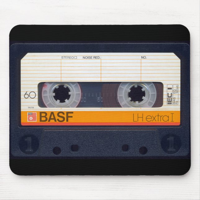 Vintage Retro Fashioned 80s Mixtape Audio Cassette Mouse Mat (Front)