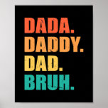 Vintage Retro Father's Day Outfit Dada Daddy Dad Poster<br><div class="desc">Vintage Retro Father's Day Outfit Dada Daddy Dad Bruh Gift. Perfect gift for your dad,  mum,  papa,  men,  women,  friend and family members on Thanksgiving Day,  Christmas Day,  Mothers Day,  Fathers Day,  4th of July,  1776 Independant day,  Veterans Day,  Halloween Day,  Patrick's Day</div>