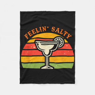 Vintage Retro Feelin' Salty Funny Cinco De Mayo Ma Fleece Blanket
