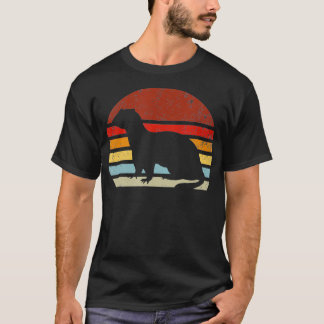 Vintage Retro Ferret Dad Mom Boy Girl Birthday T-Shirt