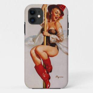 Vintage Retro Firefighter Pin Up Girl Case-Mate iPhone Case