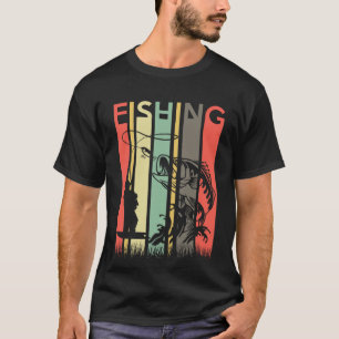 Vintage Retro Fishing T-shirt Fisherman Gift