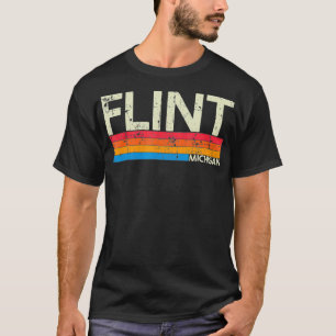 Vintage Retro Flint Michigan Distressed T-Shirt