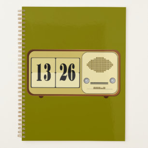 Vintage Retro Flip Clock Radio Planner