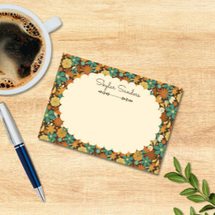 Vintage Retro Floral Flower Power Post-it Notes