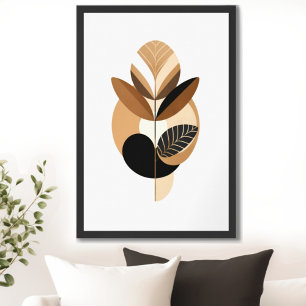 Vintage Retro Floral Mid Century Modern Poster