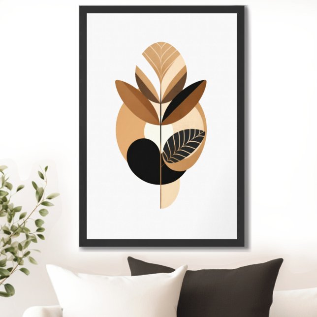 Vintage Retro Floral Mid Century Modern Poster (Step into a world of nostalgia and romance with Wild on Flowers' retro floral poster artwork print. )