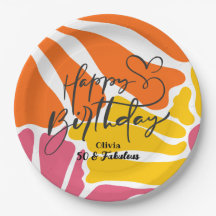 Vintage Retro Flowers Elegant & Colourful Birthday