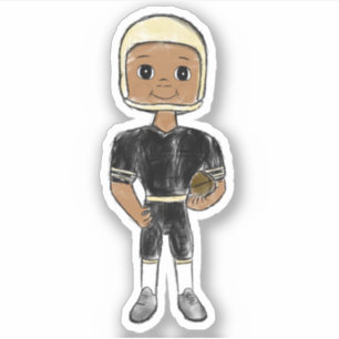 vintage retro football player black  simple  stick