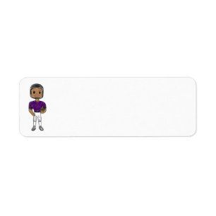vintage retro football player purple black simple