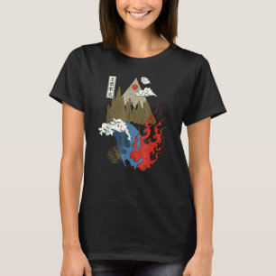 Vintage Retro Four Elements Japanese Aesthetic T-Shirt