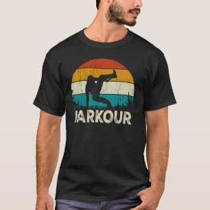 Vintage Retro Free Runner Free Running Traceur Par T-Shirt