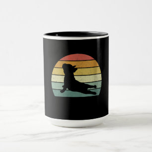 Vintage Retro French Bulldog Yoga Gift Mug