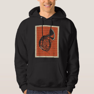 Vintage Retro French Horn Music Lover Hornist4 Hoodie