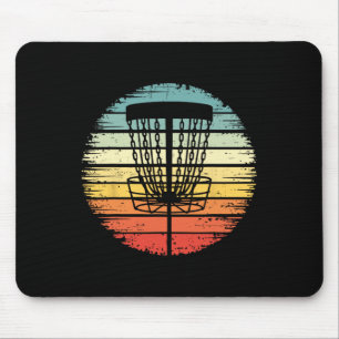 Vintage Retro Frolf Players Flying Disc Golf Sket  Mouse Mat